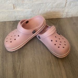 CROCS light pink slip on shoes toddler size 10-11
